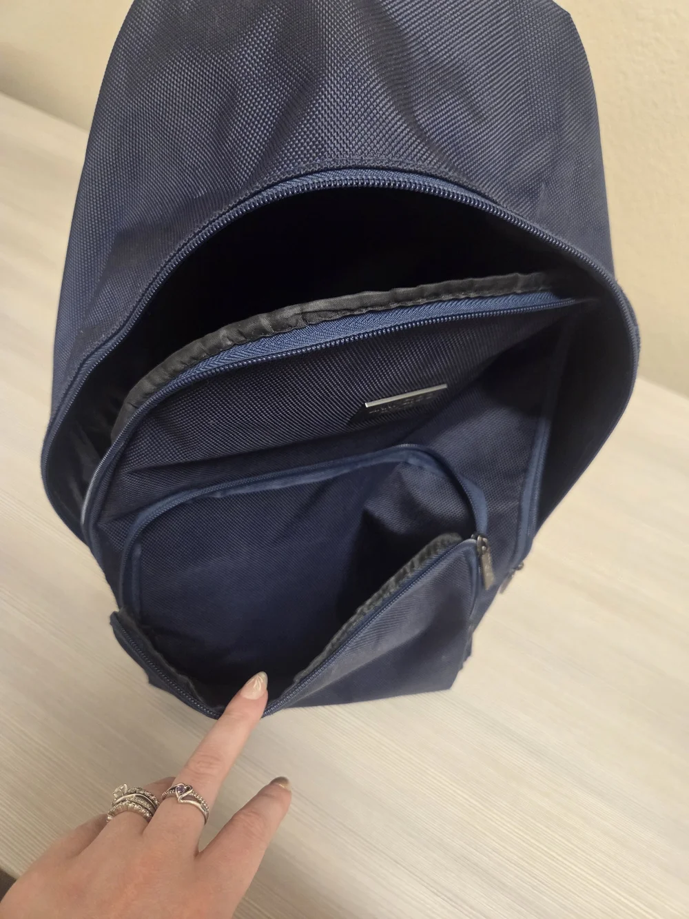 Jimmy Choo Parfums Navy Blue Backpack